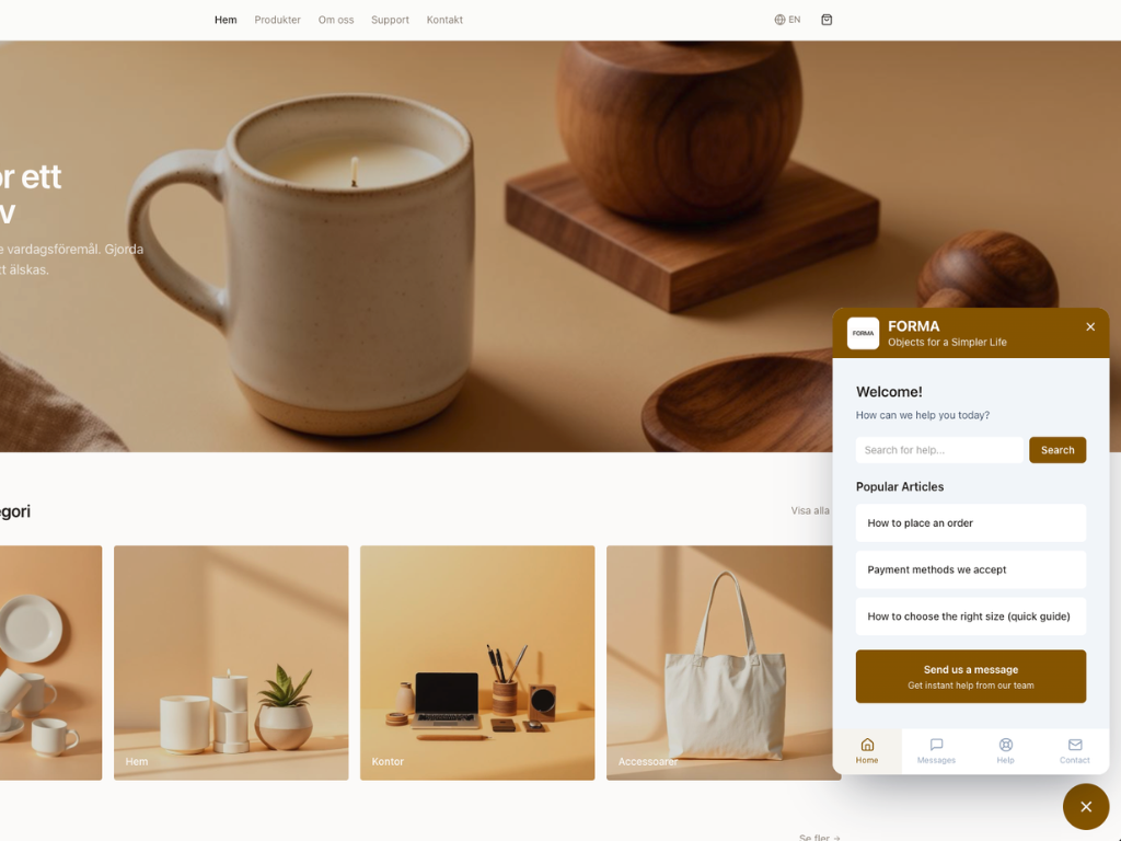 IBAM Enhanced messaging widget screenshot 1